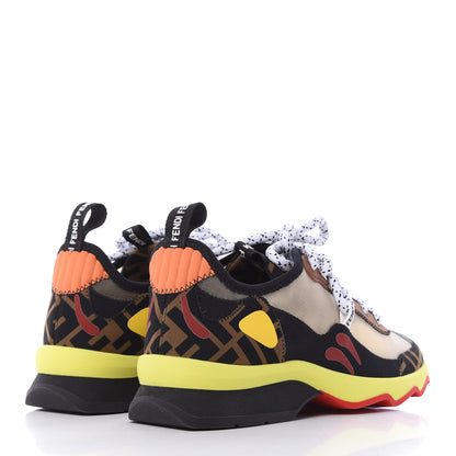 Fendi Technical Mesh Lycra FFreedom Patchwork Sneakers 36.5 Nude Tobacco Black 4 of 10