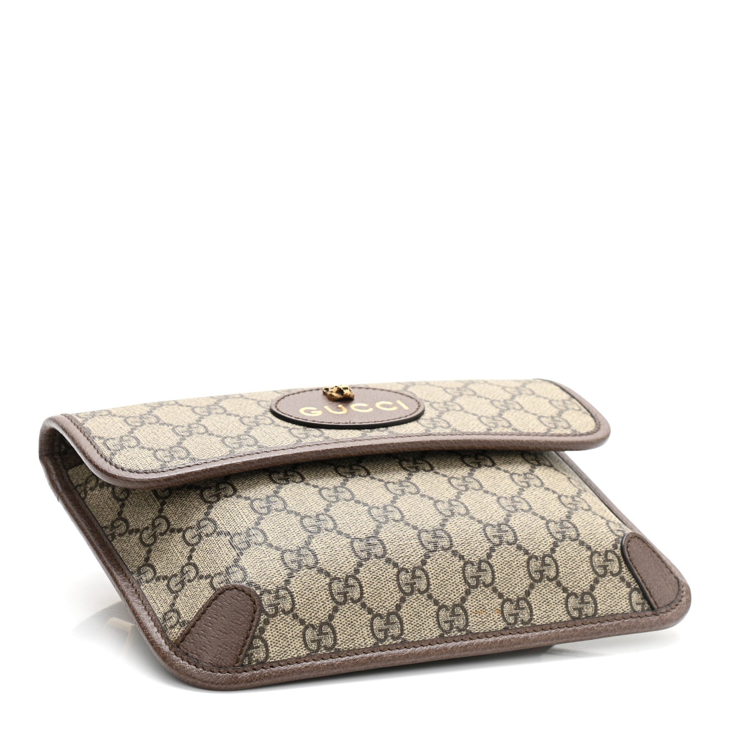 GG Supreme Monogram Neo Vintage Web Belt Bag Brown