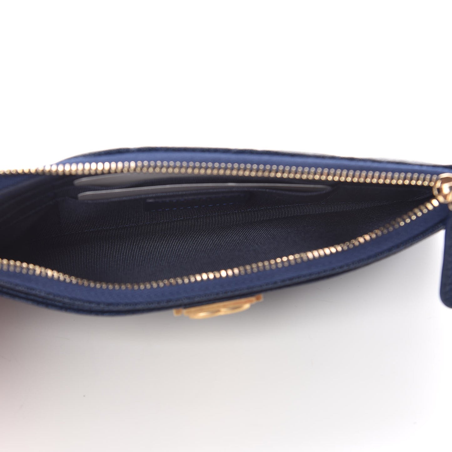 Caviar Quilted Classic Zip Boy Pouch Navy
