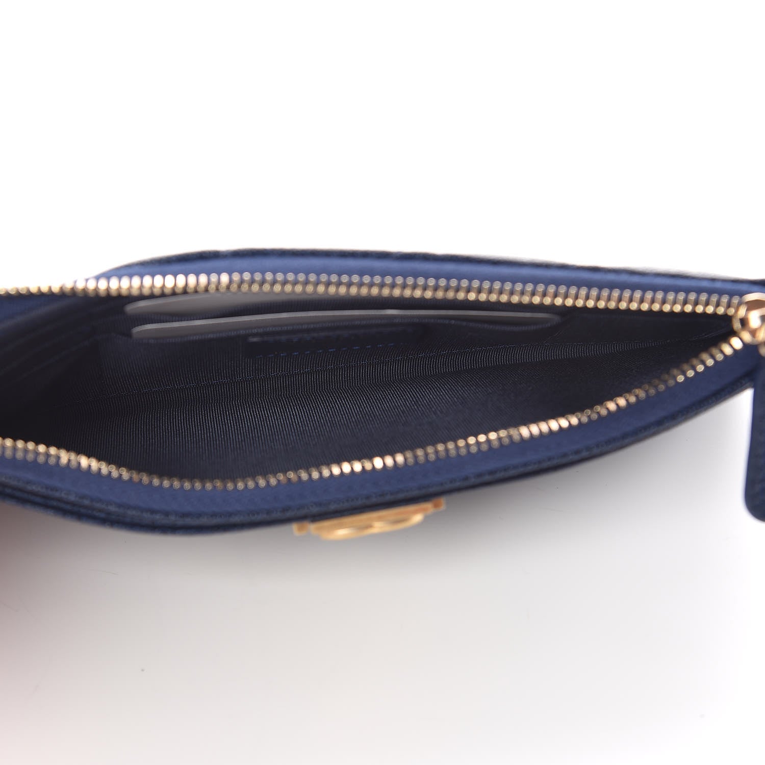 Chanel Caviar Quilted Classic Zip Boy Pouch Navy 5 of 8