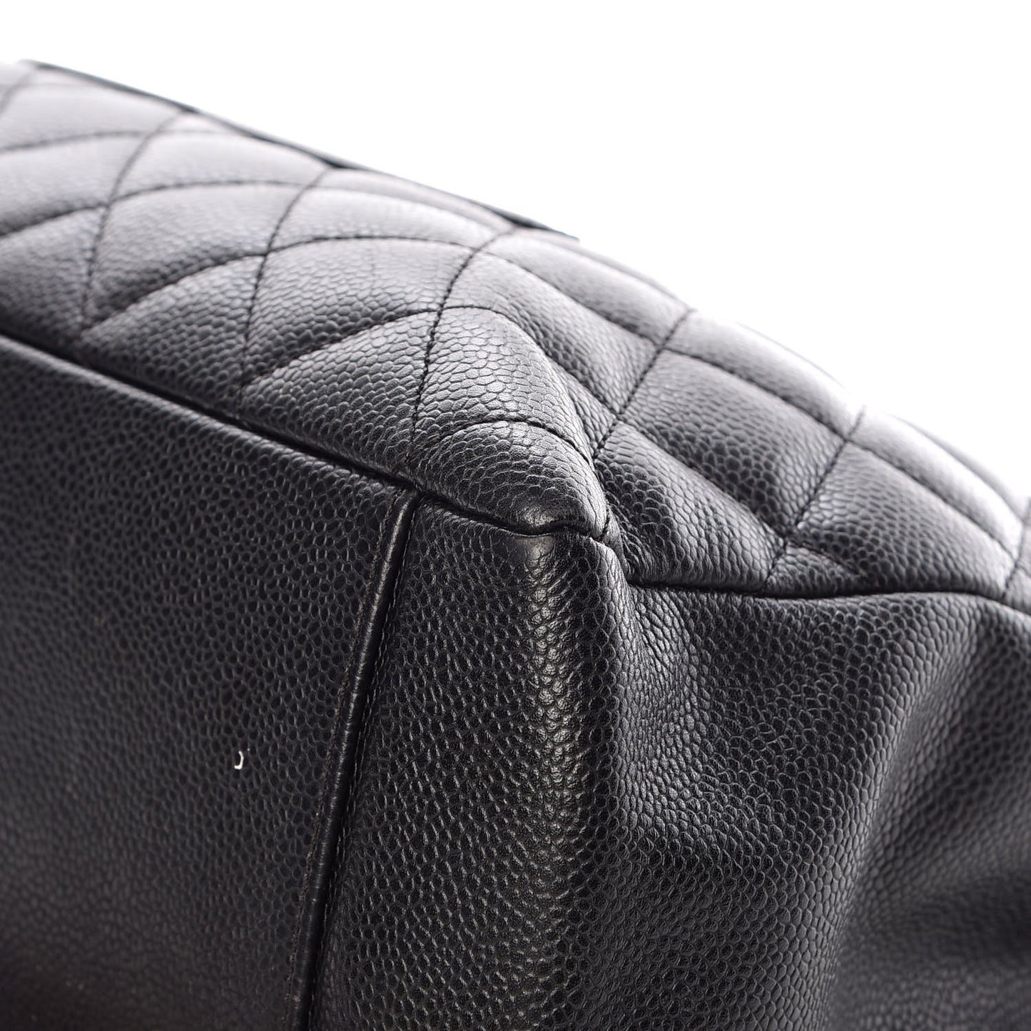 Caviar Quilted Grand Shopping Tote GST Black