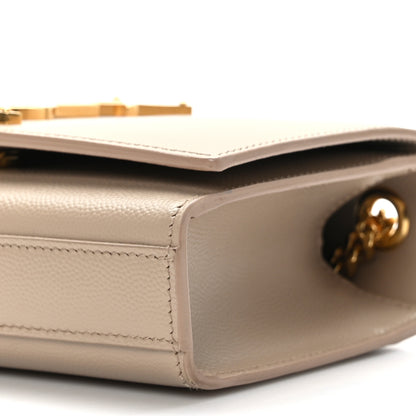 Saint Laurent Grain De Poudre Small Monogram Kate Satchel Dark Beige 8 of 8