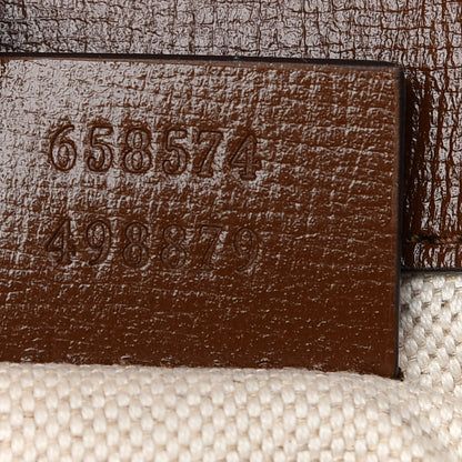 Gucci GG Supreme Monogram Web Mini Horsebit 1955 Shoulder Bag Beige Brown Sugar 7 of 9