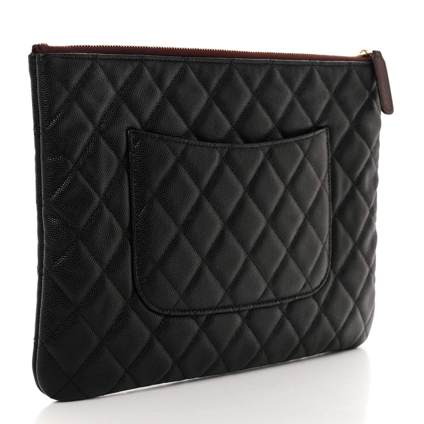 Caviar Quilted Medium Cosmetic Case Black