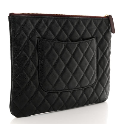 Chanel Caviar Quilted Medium Cosmetic Case Black 2 of 8