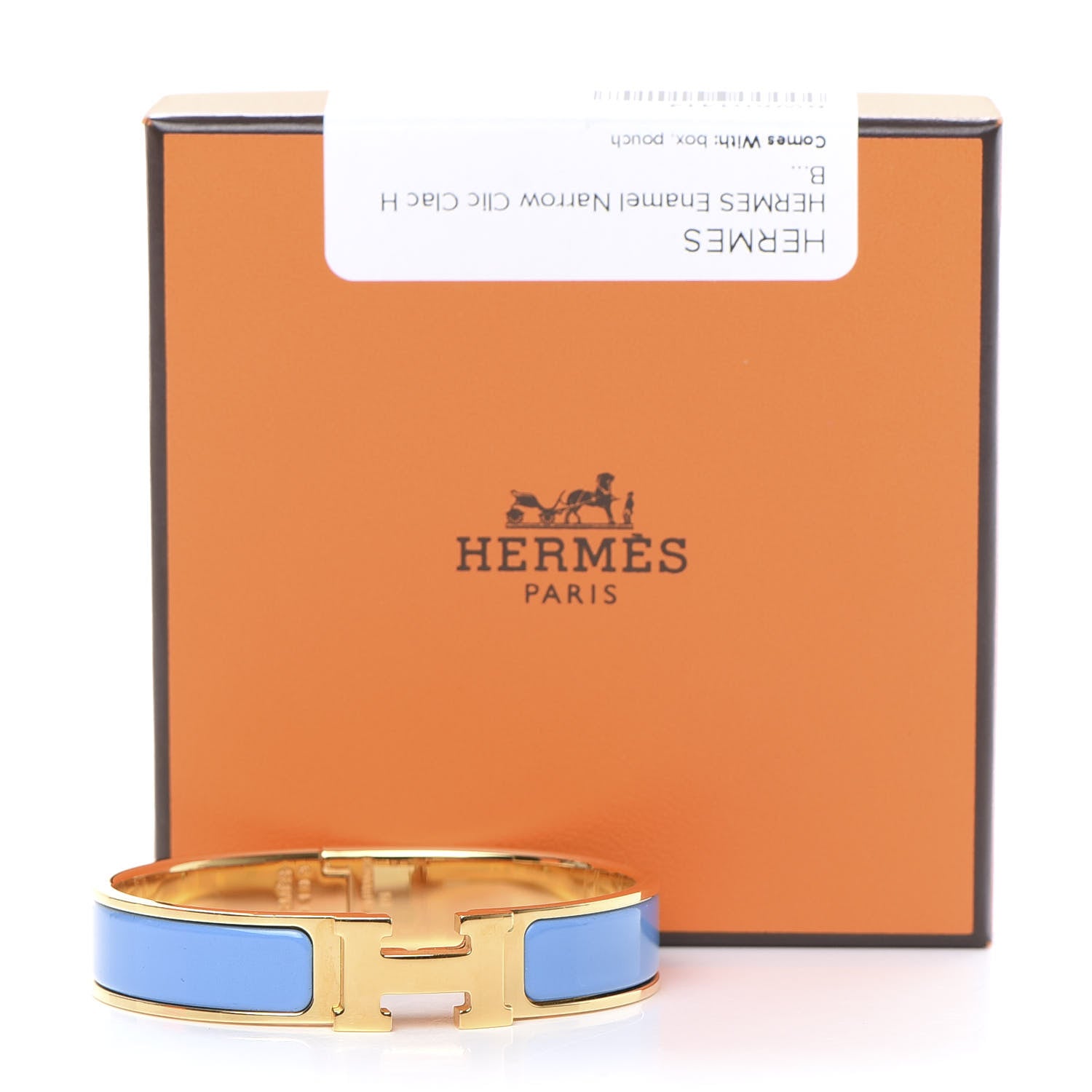 Hermes Enamel Narrow Clic Clac H Bracelet PM Bleu Transat 6 of 6