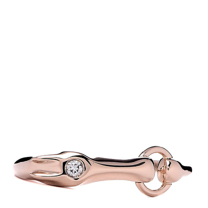 Hermes 18K Rose Gold Diamond TPM Galop Ring 54 6.75 1 of 6