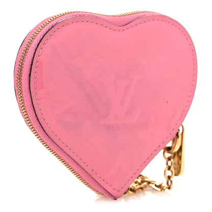 Louis Vuitton Vernis Flower Heart Coin Purse Light Pink 3 of 10