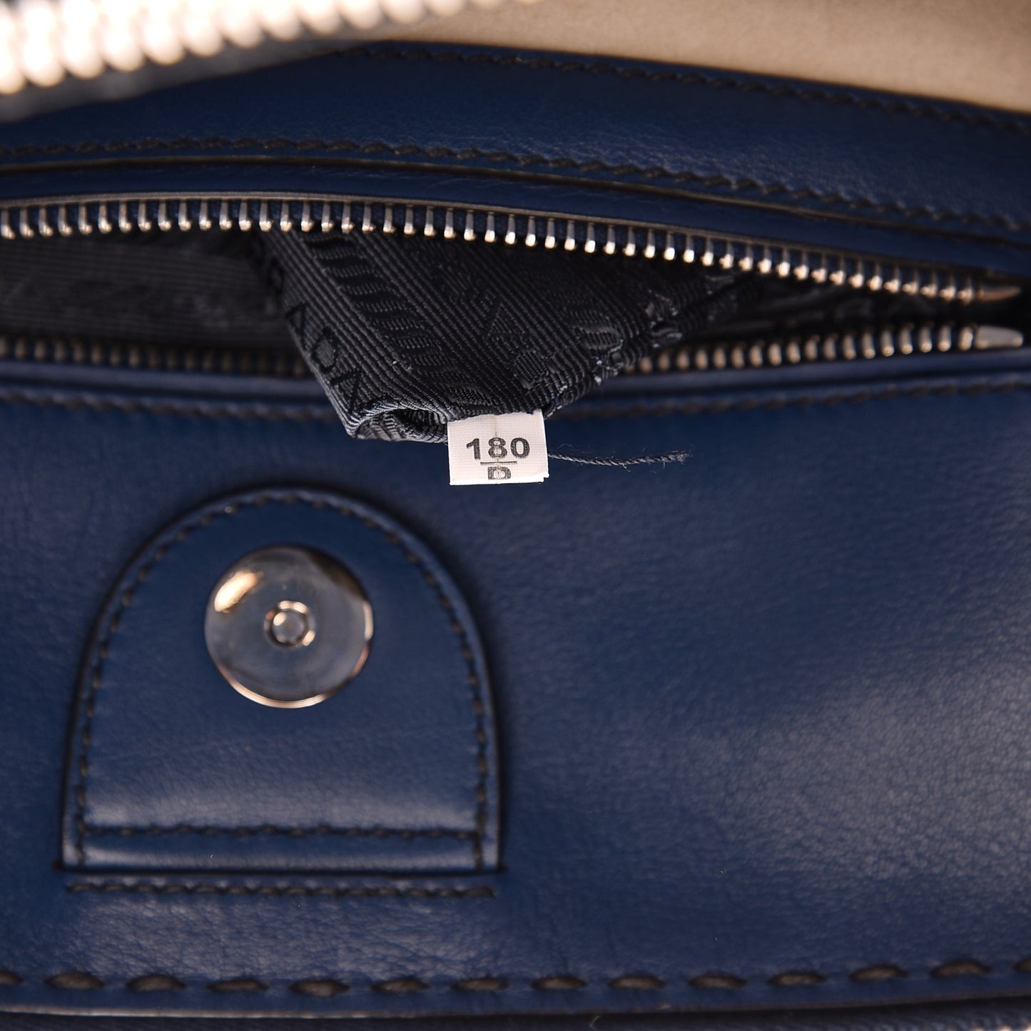 City Calf Small Hand Stitched Galleria Double Zip Tote Bleuette