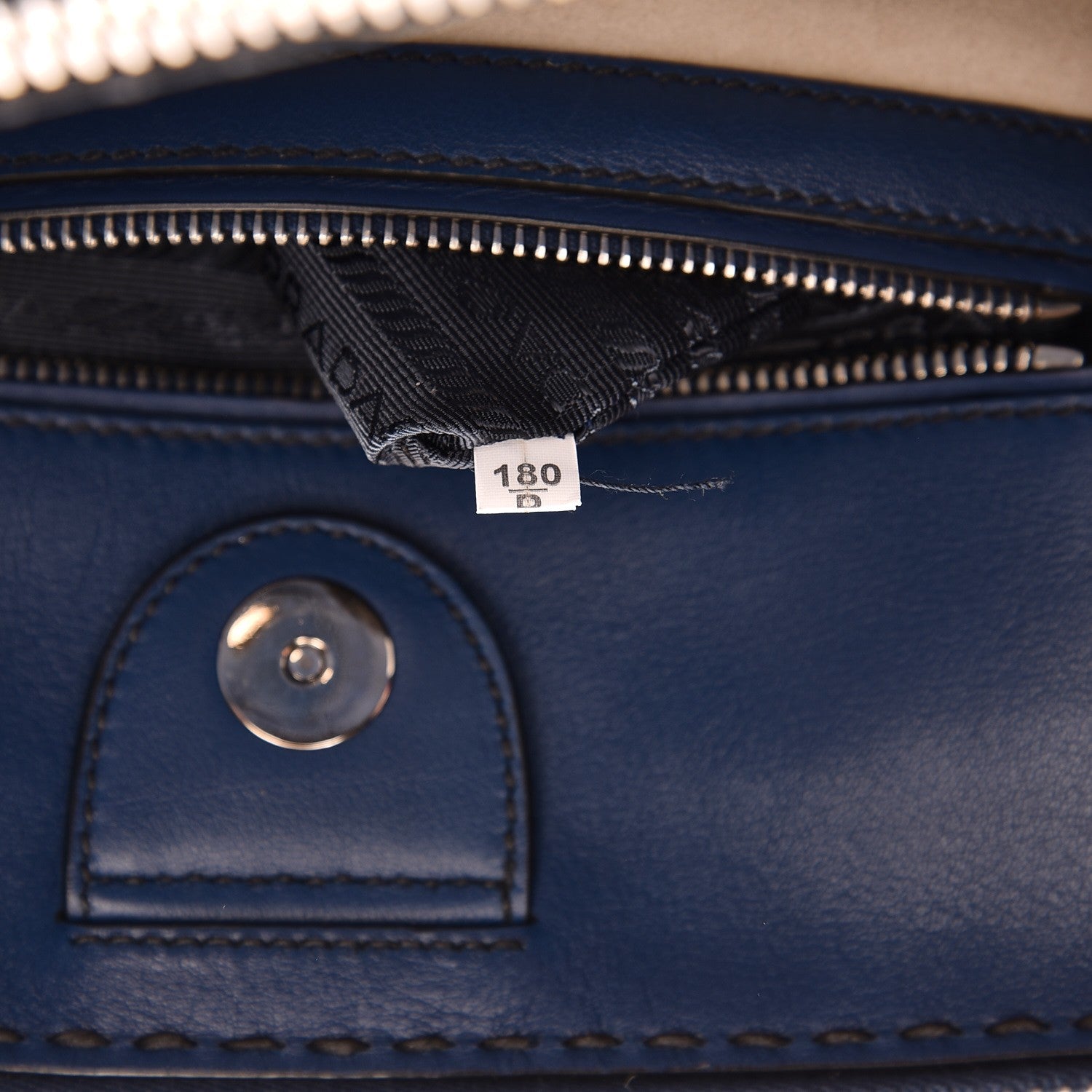 Prada City Calf Small Hand Stitched Galleria Double Zip Tote Bleuette 9 of 9