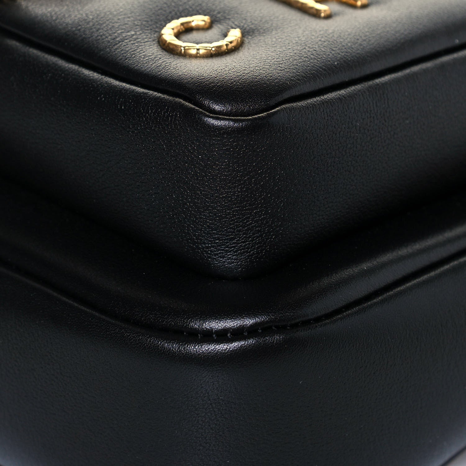 Chanel Calfskin Quilted Large Camera Case Black 9 of 13