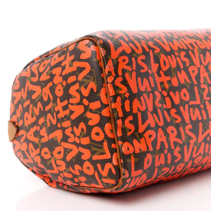 Louis Vuitton Monogram Graffiti Speedy 30 Orange 10 of 20