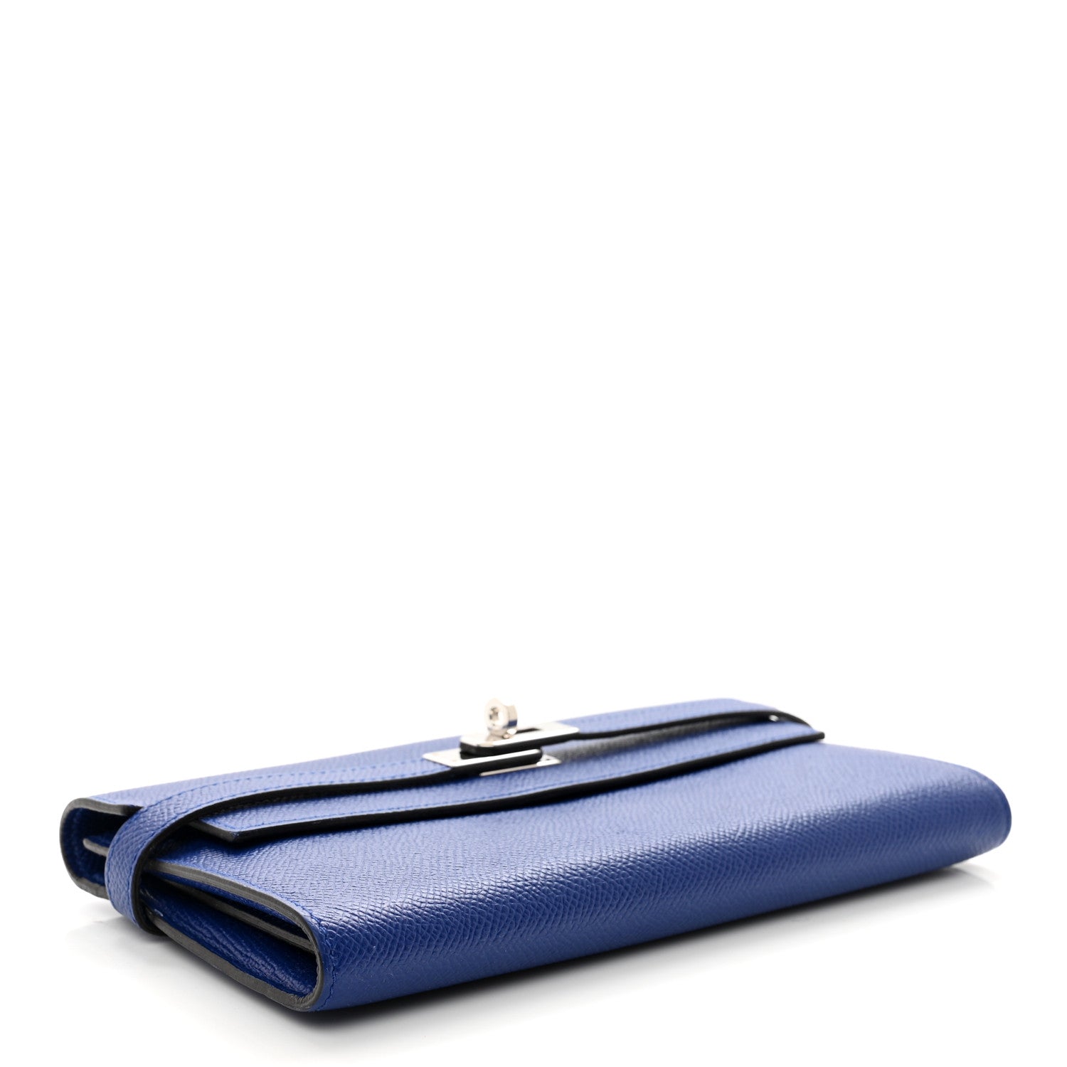 Hermes Epsom Kelly Longue Wallet Bleu Electrique 4 of 9