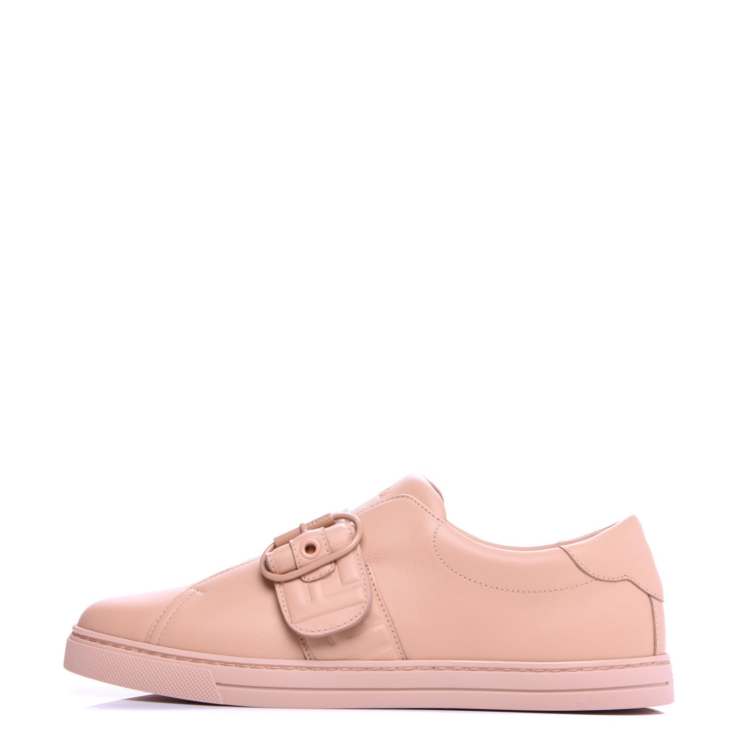 Fendi Vitello FF Embossed Womens Slip On Sneakers 41 Pink Burb 1 of 10