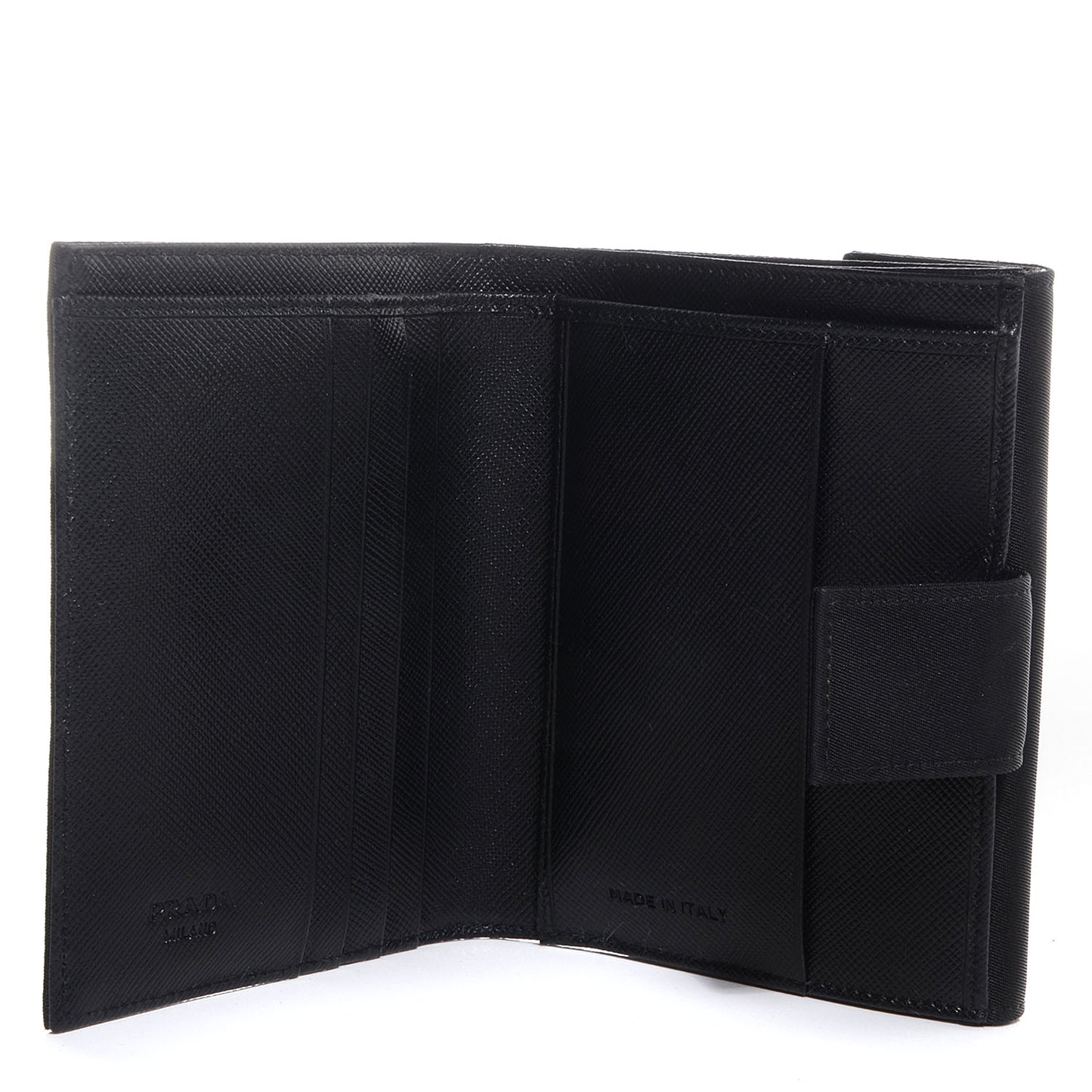 Tessuto Nylon French Wallet Nero Black