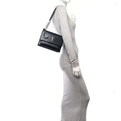 Saint Laurent Calfskin Medium Monogram Sunset Black 2 of 11