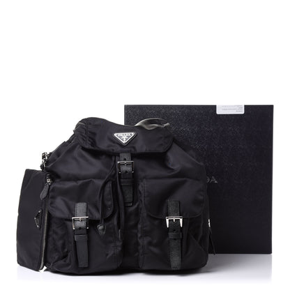 Prada Tessuto Nylon Saffiano Medium Backpack Black 10 of 10