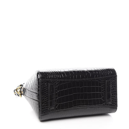 Givenchy Calfskin Crocodile Embossed Mini Antigona Black 4 of 11