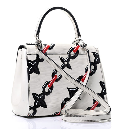 Louis Vuitton Epi Chain Flower Print Cluny BB White 2 of 4