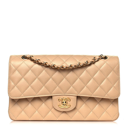 Chanel Caviar Quilted Medium Double Flap Beige 1 of 13
