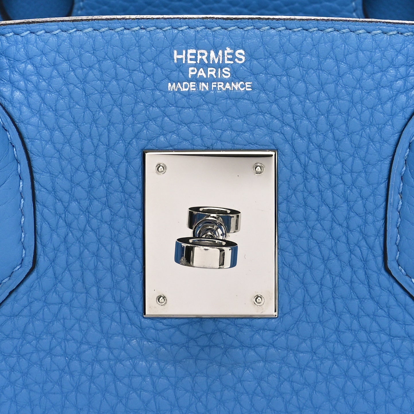 Taurillon Clemence Birkin 30 Bleu Paradis