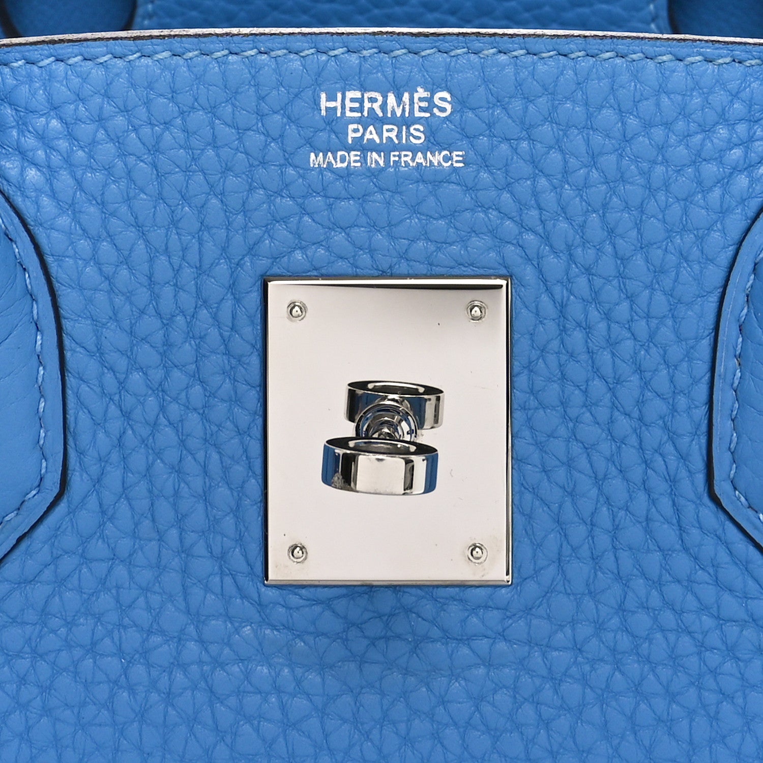 FASHIONPHILE Taurillon Clemence Birkin 30 Bleu Paradis 7 of 10