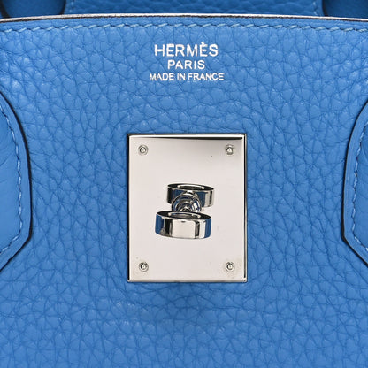 FASHIONPHILE Taurillon Clemence Birkin 30 Bleu Paradis 7 of 10