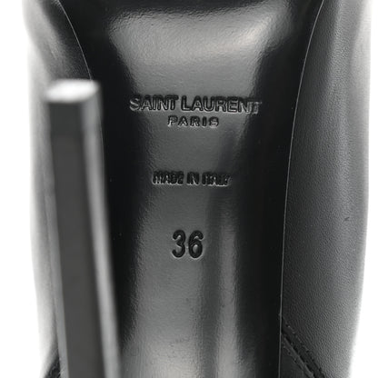 Saint Laurent Calfskin Classic Paris Ela 110 Ankle Boots 36 Black 6 of 9