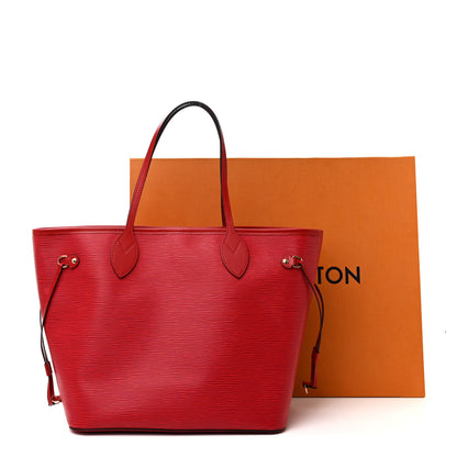 Louis Vuitton Epi Monogram Neverfull MM Castillan Red 14 of 14