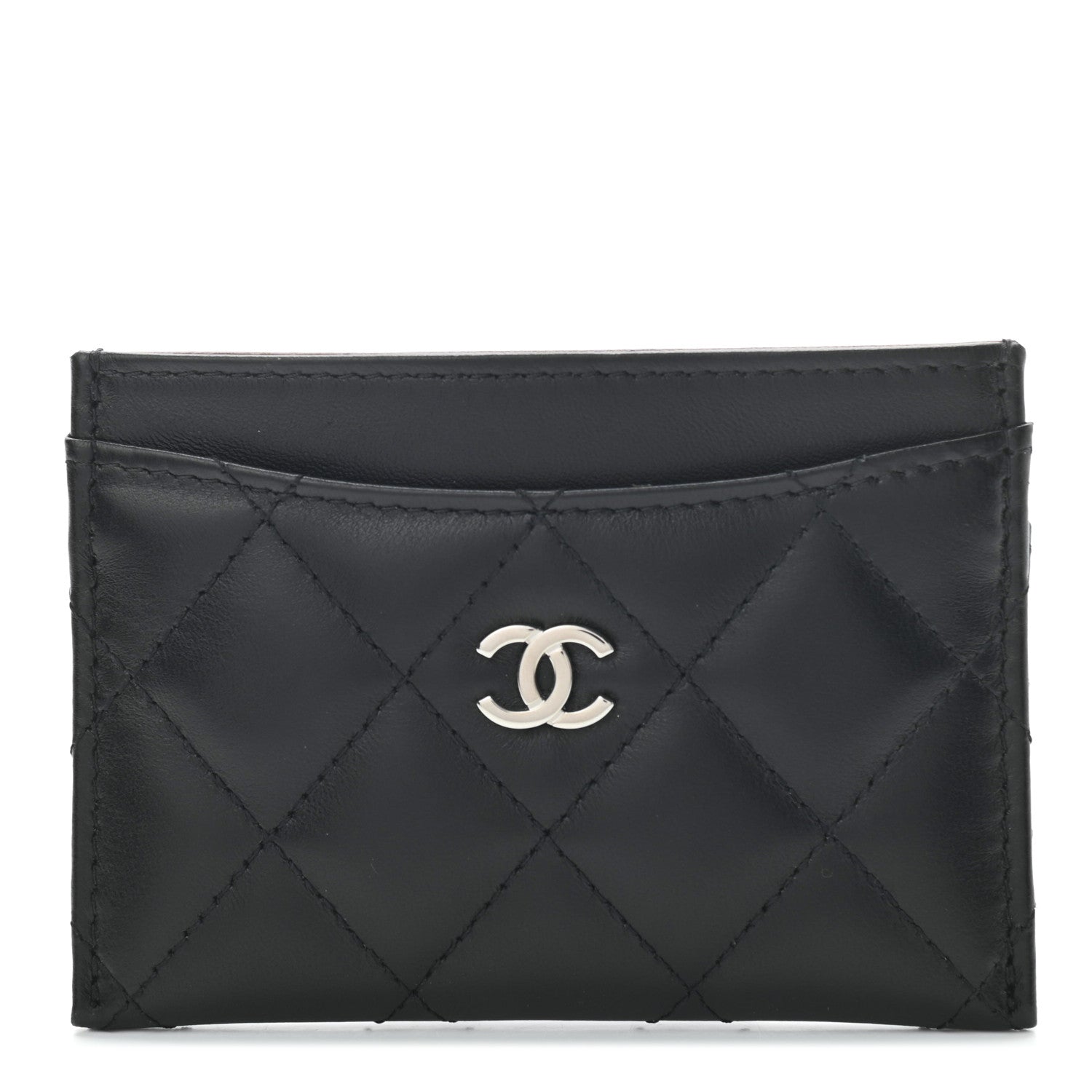 Chanel Lambskin Quilted Card Holder Black 1 of 7