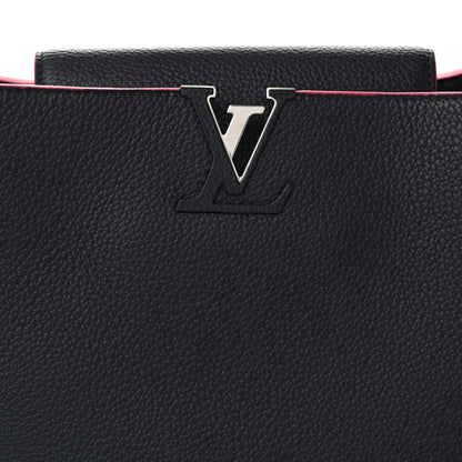 Louis Vuitton Taurillon Capucines MM Cobalt Fuchsia 7 of 9
