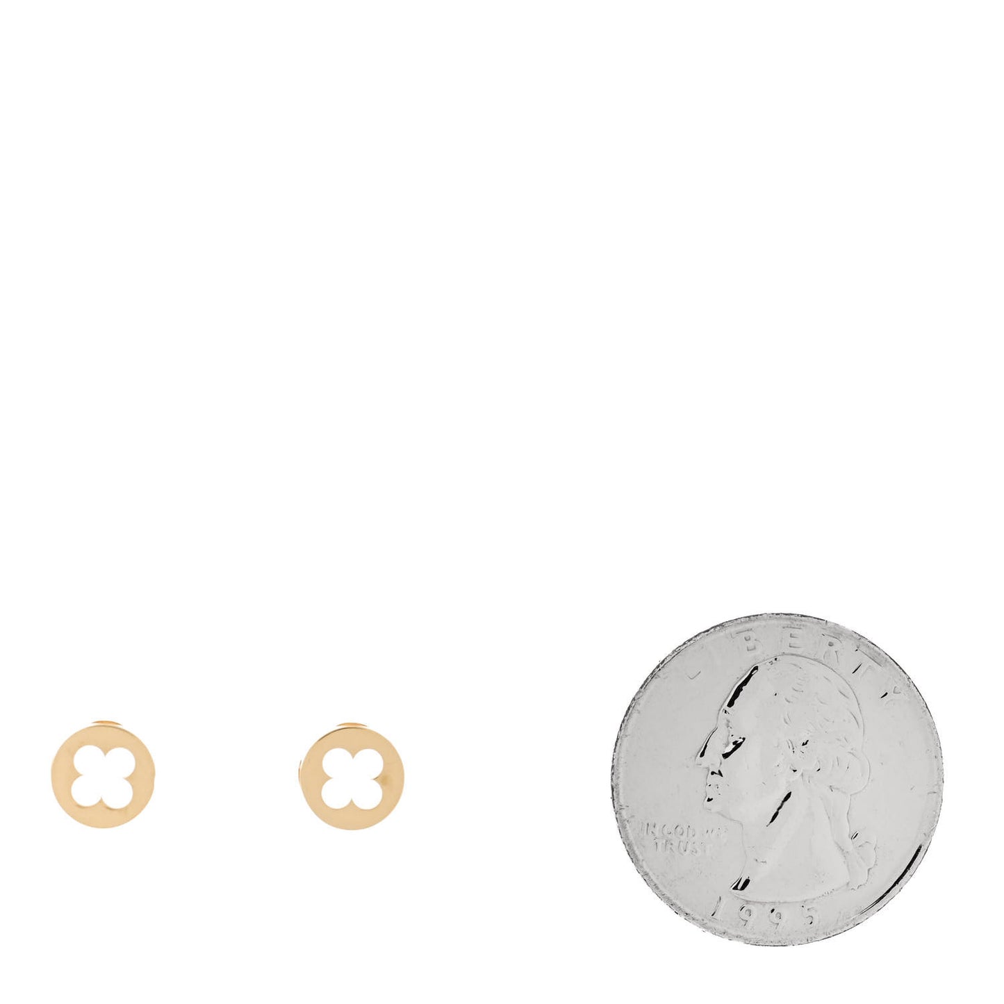 18K Yellow Gold Empreinte Ear Studs Earrings
