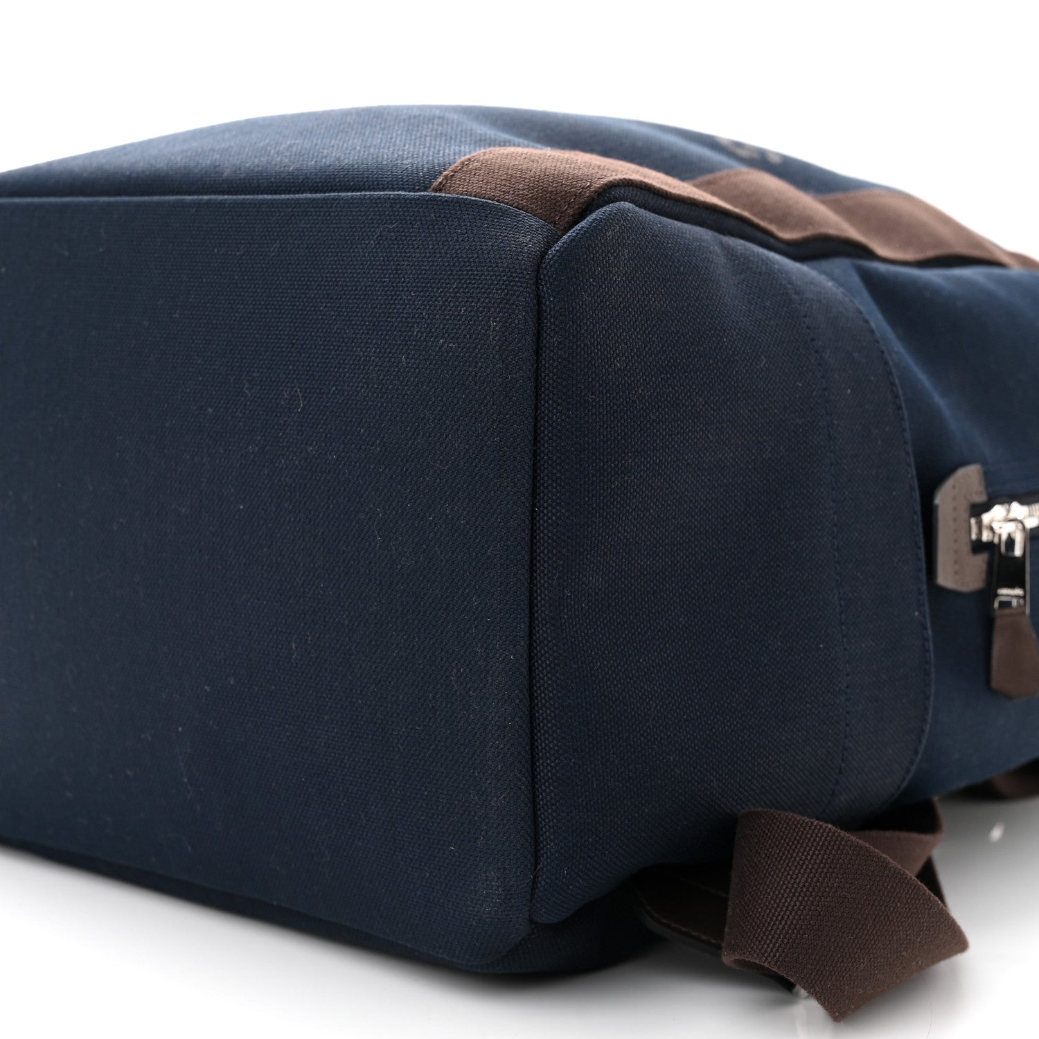 Hermes Toile Groom School Backpack Bleu Navy Feu 9 of 9