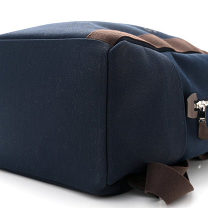 Hermes Toile Groom School Backpack Bleu Navy Feu 9 of 9