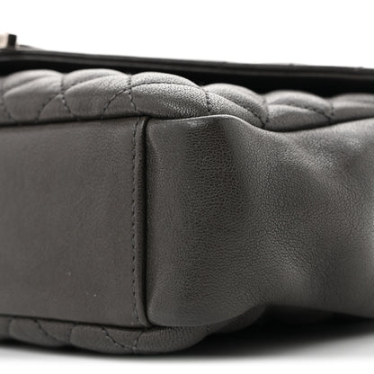 Saint Laurent Sheepskin Tri-Quilt Monogram Medium College Bag Coal 10 of 12