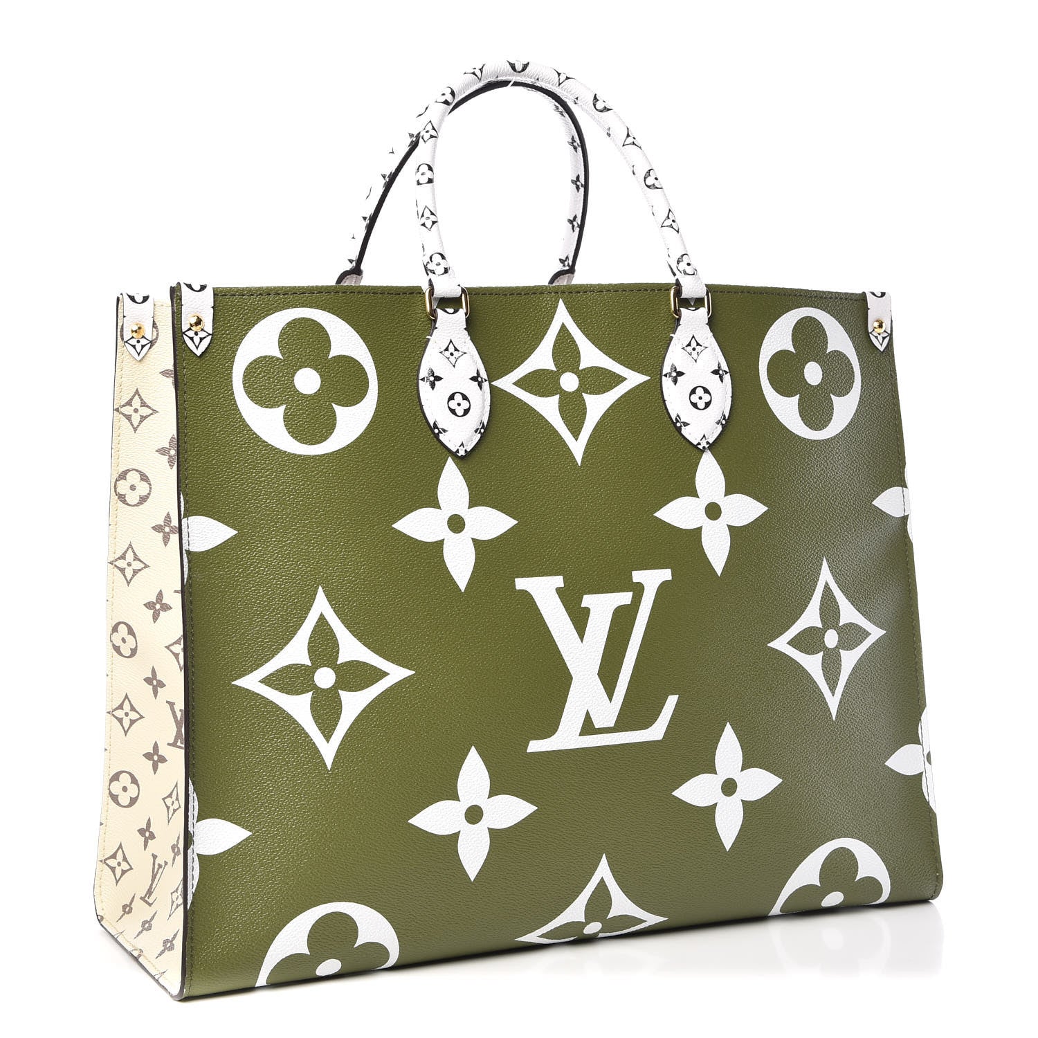 Louis Vuitton Monogram Giant Onthego GM Kaki Beige 5 of 13