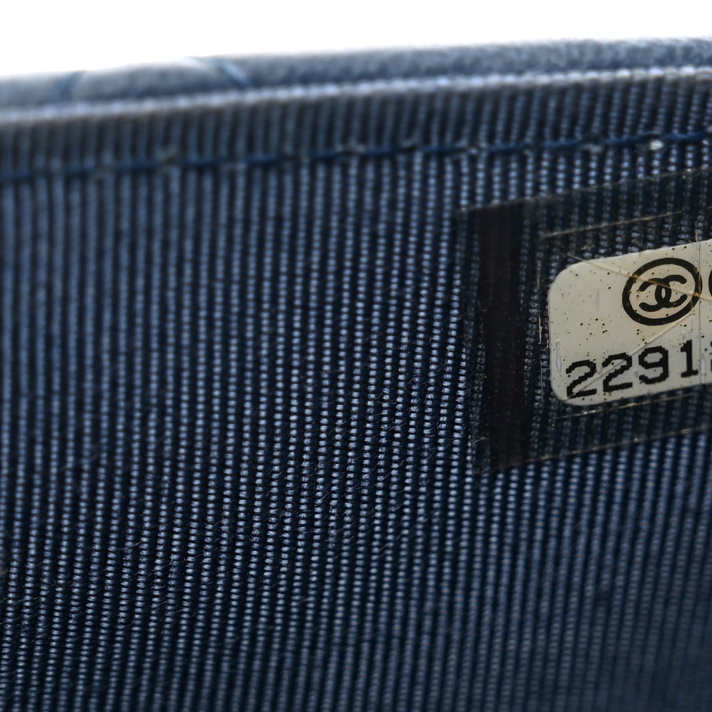 Lambskin Quilted Wallet On Chain WOC Navy Blue
