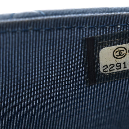 Chanel Lambskin Quilted Wallet On Chain WOC Navy Blue 9 of 12