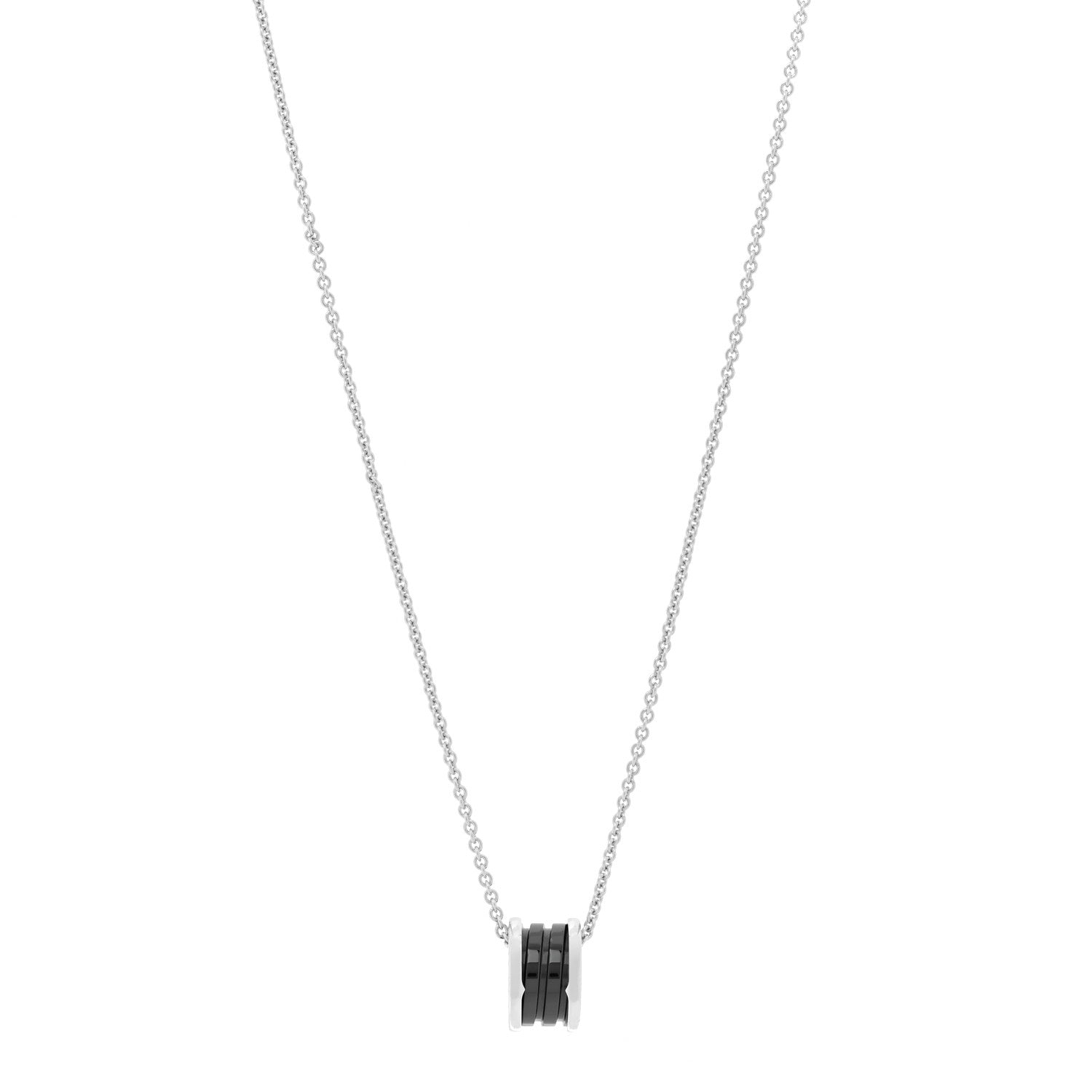 Bulgari Sterling Silver Ceramic Save The Children Pendant Necklace 1 of 5