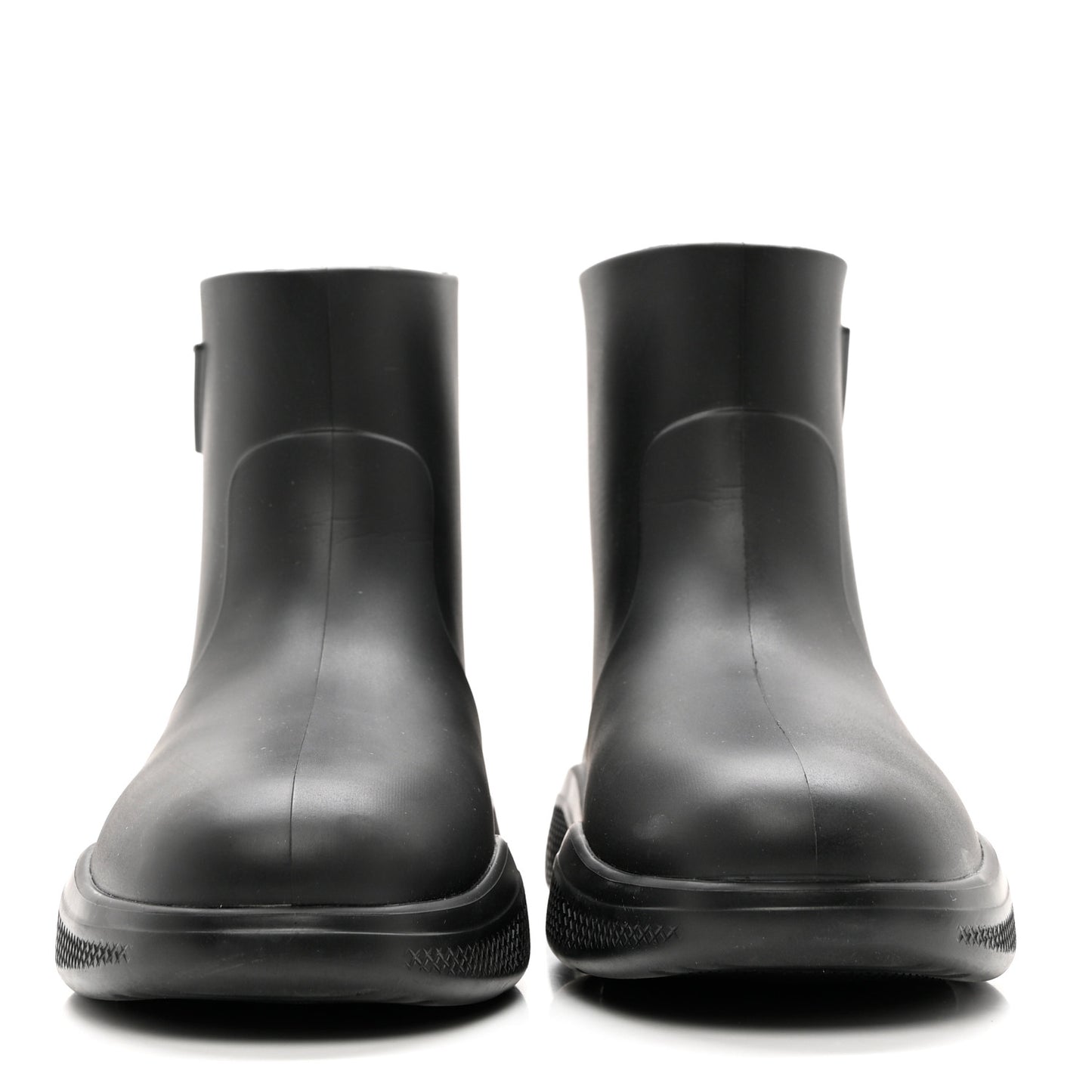 Soft Mellow Rubber Triangle Logo Embossed Womens 25mm Booties 37 Black