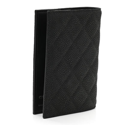 Chanel Iridescent Caviar Quilted Passport Holder Black 3 of 8