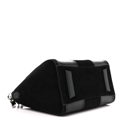 Givenchy Calfskin Suede Brogue Small Antigona Black 4 of 10