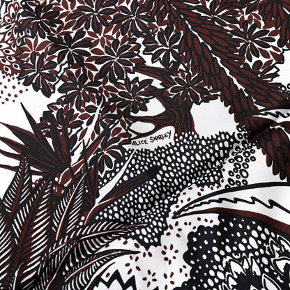 Hermes Silk Mountain Zebra Scarf 90 Marron Black White 6 of 6