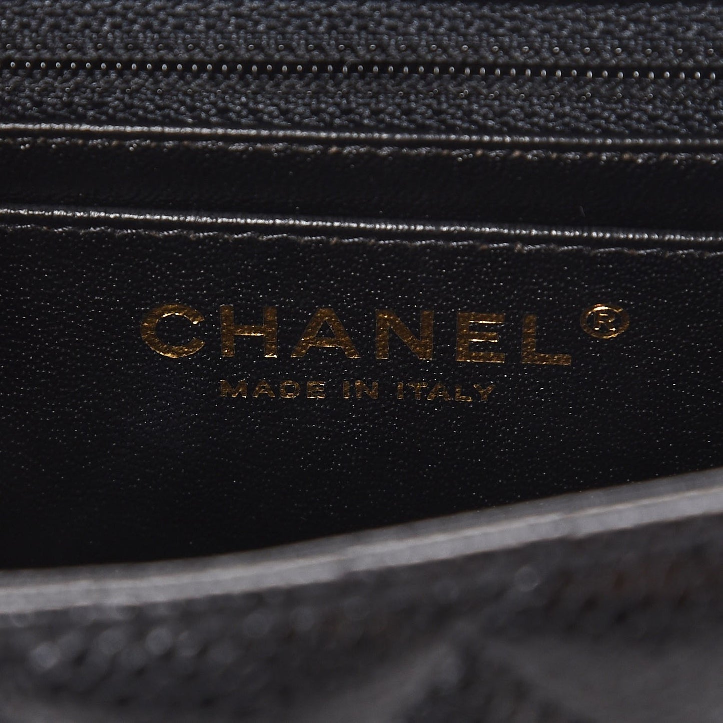 Caviar Quilted Mini Square Flap Black