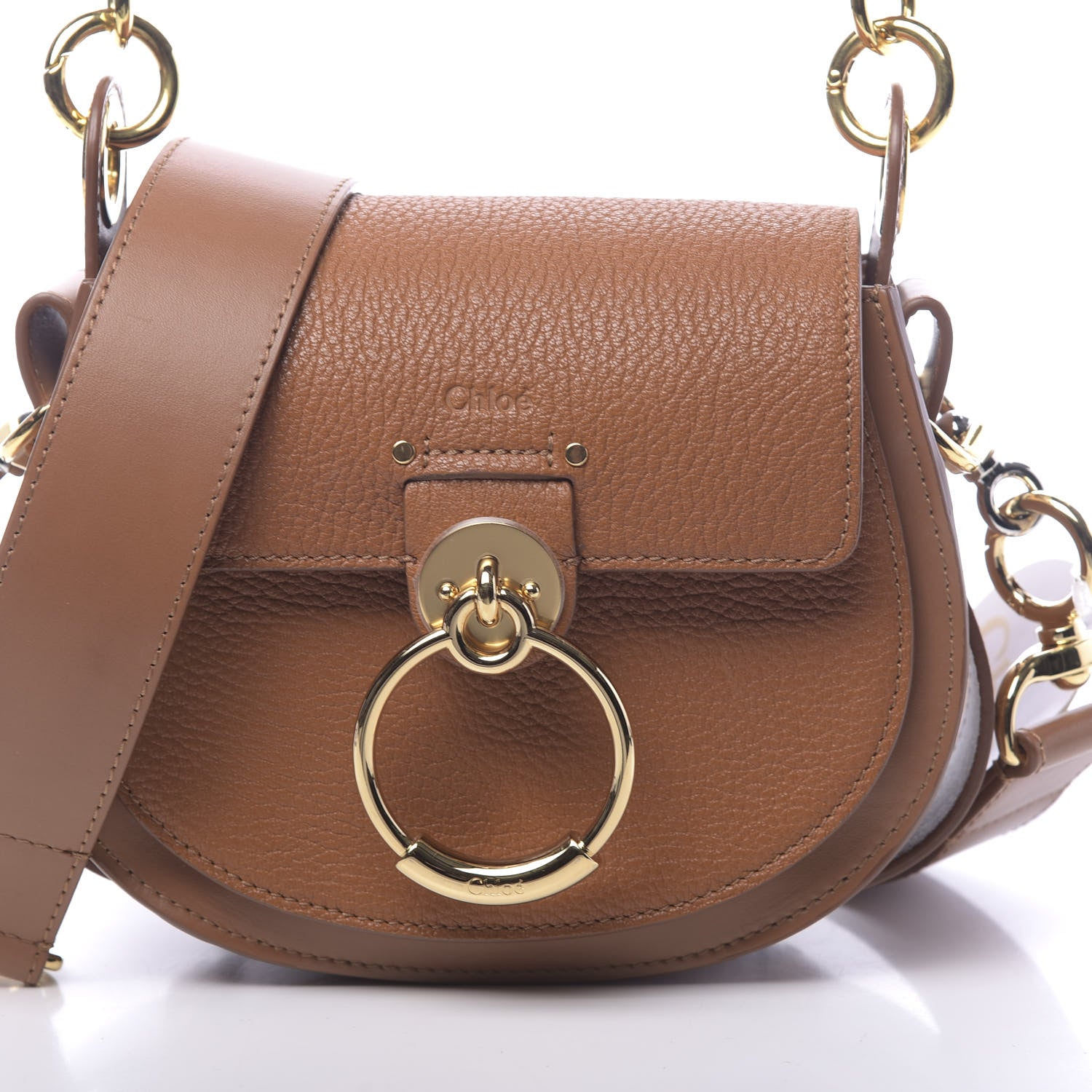 Chloe Calfskin Small Tess Bag Caramel 6 of 8