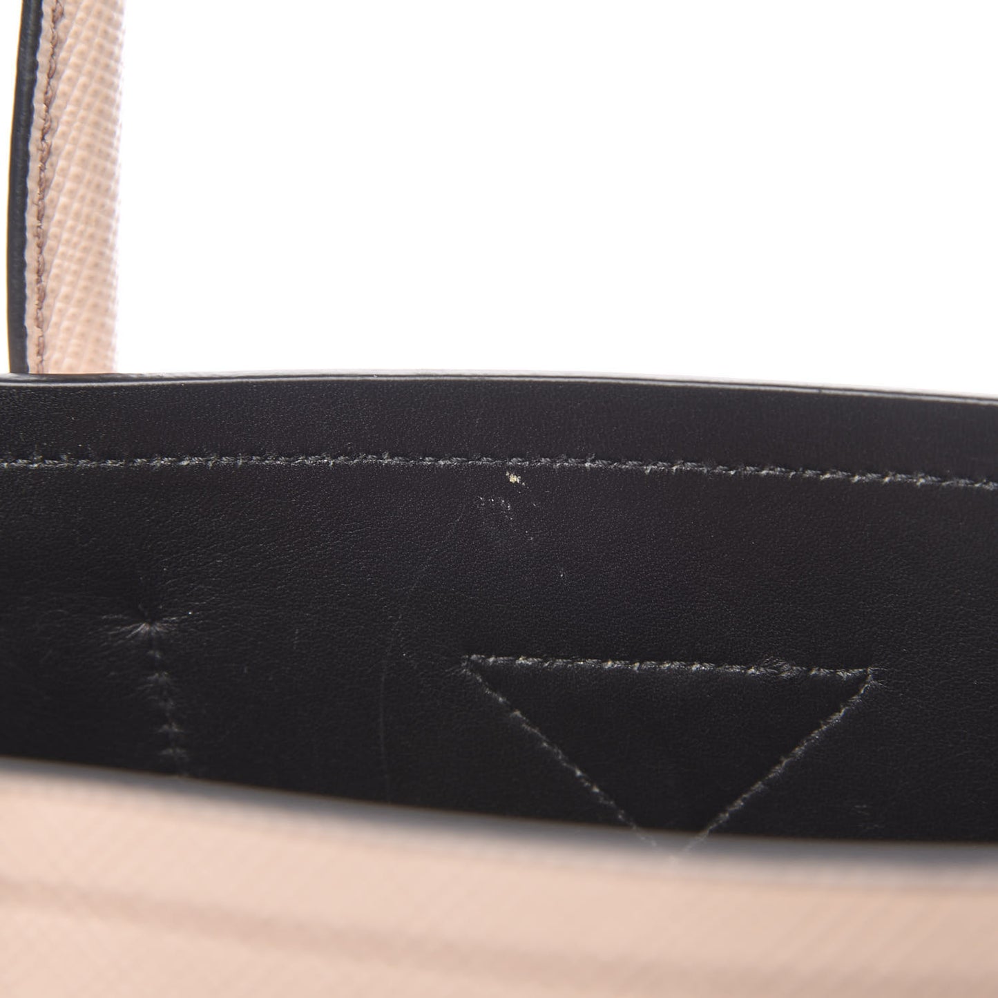Saffiano Cuir Medium Double Bag Cipria Black