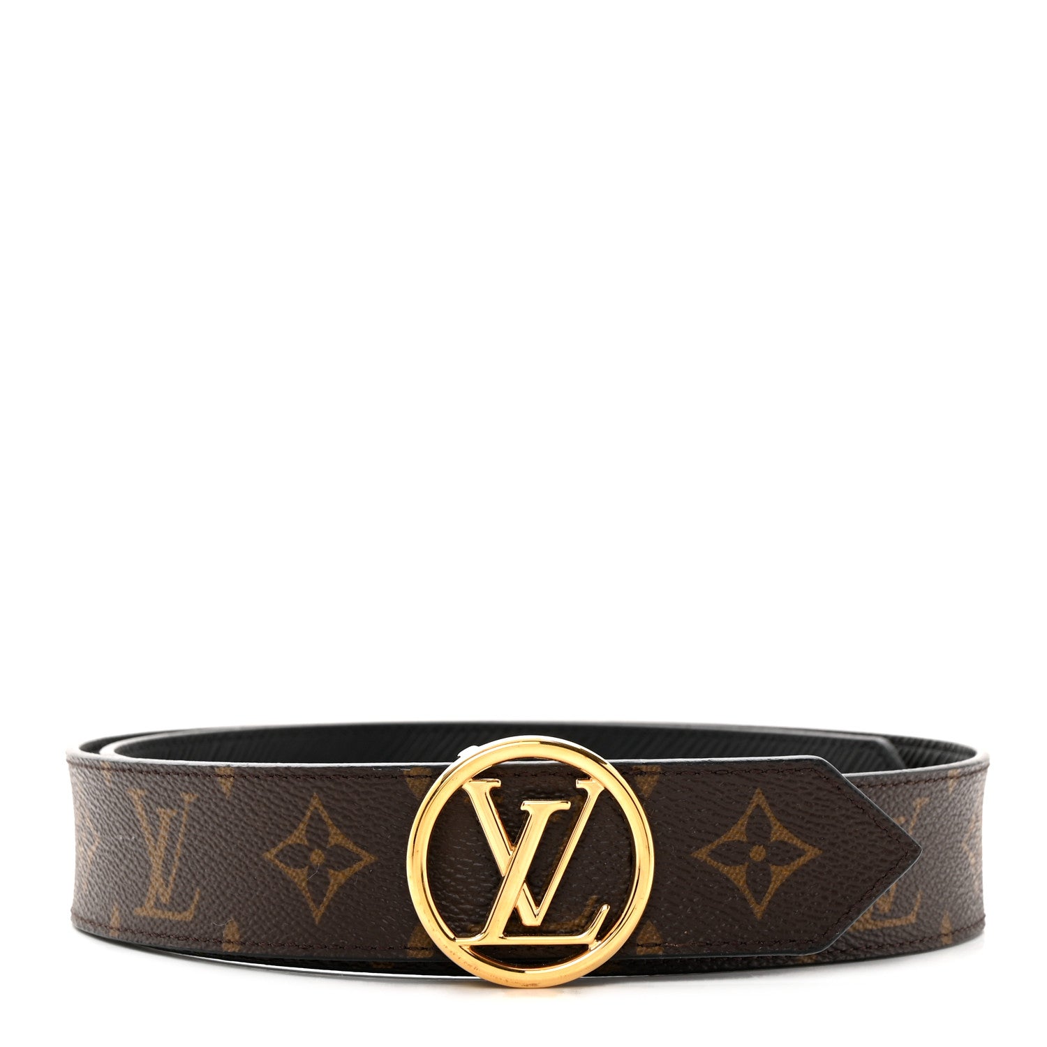 Louis Vuitton Monogram Epi 35mm LV Circle Reversible Belt 80 32 Black 1 of 7