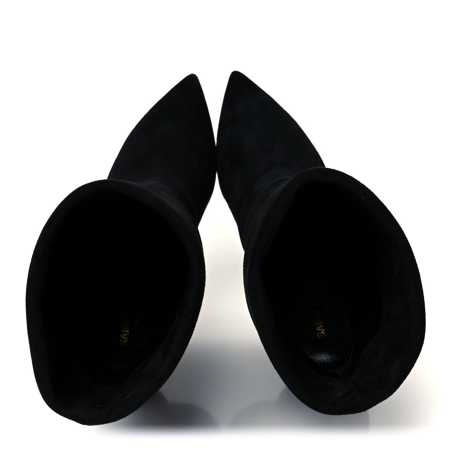 Saint Laurent Kid Scamosciato Niki 85 Wedge Booties 36 Black 2 of 10