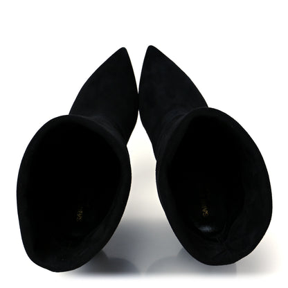 Saint Laurent Kid Scamosciato Niki 85 Wedge Booties 36 Black 2 of 10