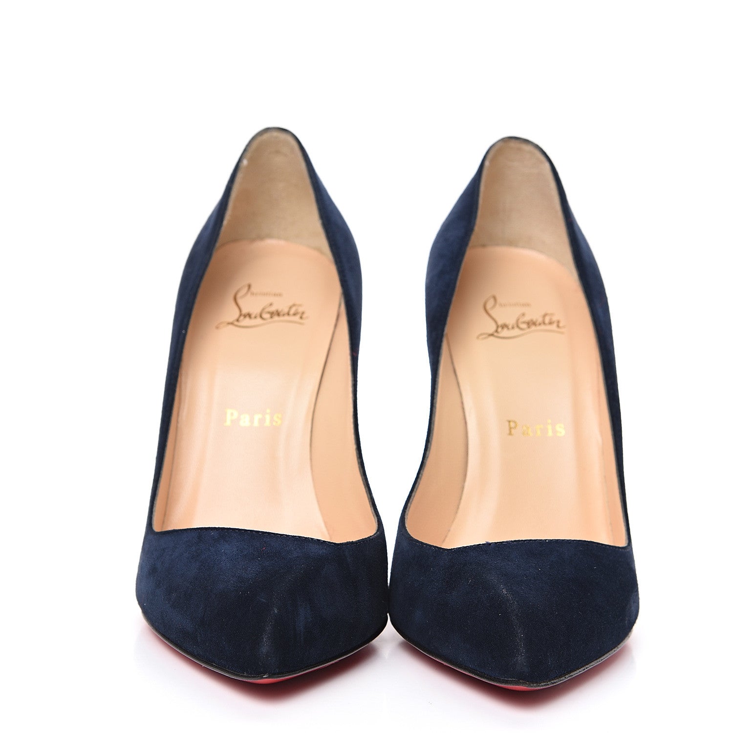 Christian Louboutin Veau Velours Corneille 100 Pumps 37 Navy 2 of 10